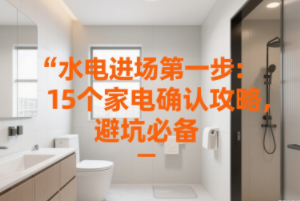 水电进场前必看！15 个家电确认要点，装错哭晕