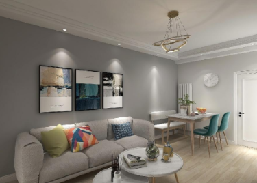 清欣园83㎡二居室现代简约装修设计效果图