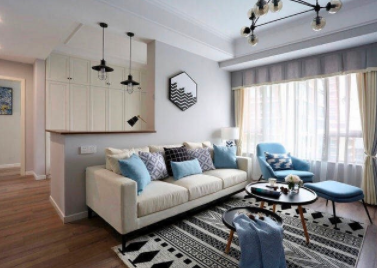 宝盛里80㎡北欧风二居室轻工辅料装修