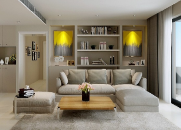 雅安国际95㎡二居室现代简约全包装修