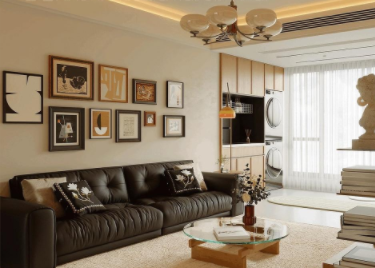 裕民东里130㎡三居复古风包装修设计案例