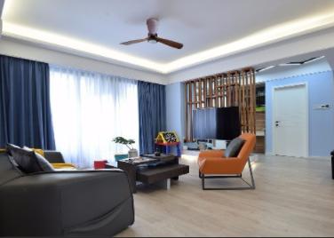 柠檬家园120㎡三居室现代简约全包装修实景案例