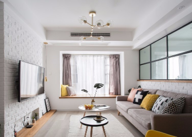 时代花园118㎡三居室现代简约全包装修